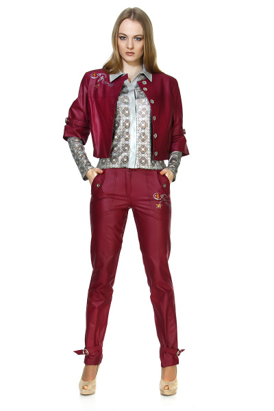 Костюм 3-ка демисезонный из льна с классическим кроем Belkante 172 - фото 1