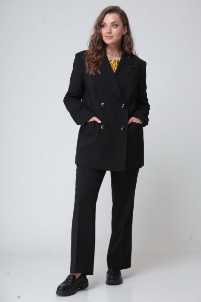 Костюм женский брючный с жакетом и полуприлегающим топом ALEZA 1083 - фото 1