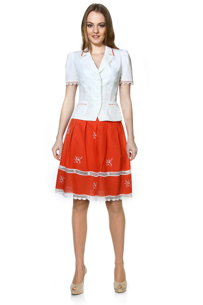 Костюм 2-ка с юбкой и жакетом из трикотажа Belkante 288 - фото 1