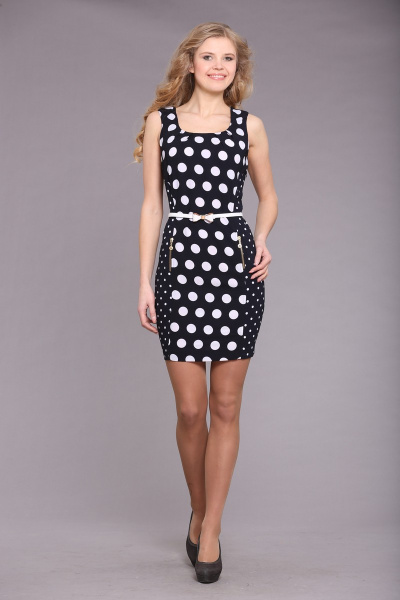 Платье с воланами и длинным рукавом для круглогодичного комбинирования Domiti 163 - фото 1