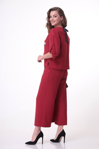Блуза, кюлоты Taita plus 2131/12 бордо - фото 4