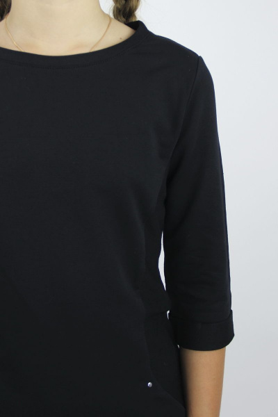 Платье полуприлегающего силуэта до середины бедра с карманами Полесье С4834-16 6С0786-Д43 170 черный - фото 3