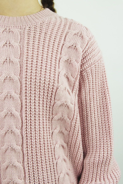 Джемпер из шерсти с прямым фасоном и укороченной длиной Полесье С9560-22 2С5070-Д43 170,176 лотос - фото 3