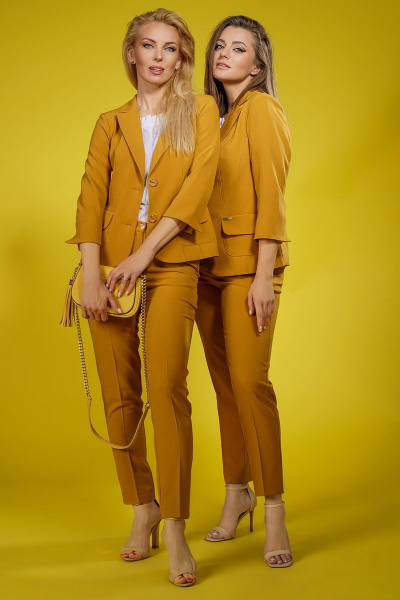 Блуза, брюки, жакет Белтрикотаж 4188 горчица - фото 5