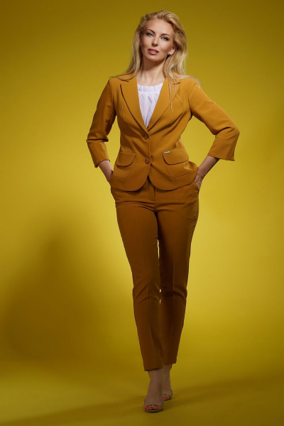 Блуза, брюки, жакет Белтрикотаж 4188 горчица - фото 1