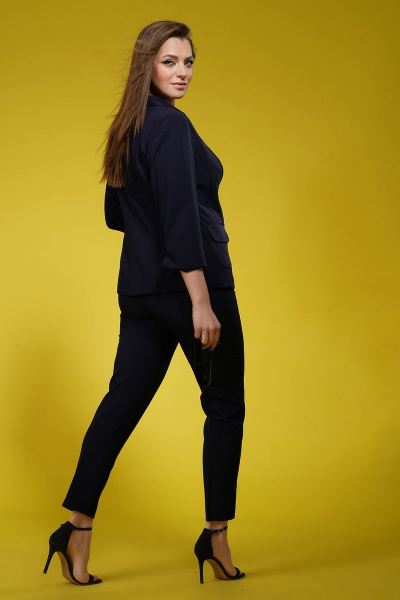 Блуза, брюки, жакет Белтрикотаж 4188/1 темно-синий - фото 3