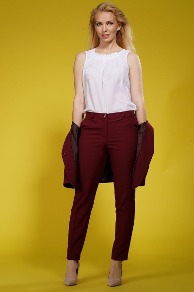 Блуза, брюки, жакет Белтрикотаж 4188/1 ежевика - фото 4