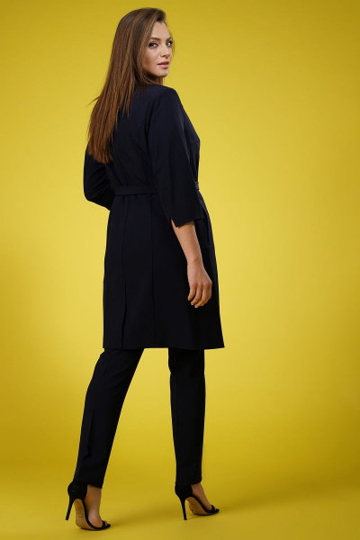Блуза, брюки, пальто Белтрикотаж 6760/1 темно-синий - фото 5
