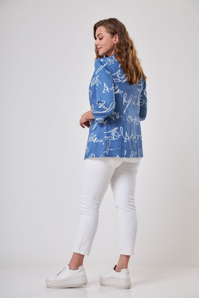 Жакет БелЭльСтиль 203-1 11 22 голубой-дизайн - фото 8