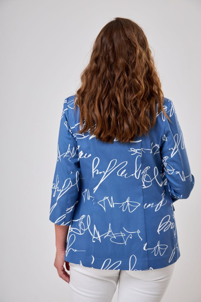 Жакет БелЭльСтиль 203-1 11 22 голубой-дизайн - фото 7