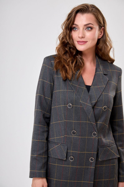 Брюки, жакет БелЭльСтиль 848/586 клетка - фото 2