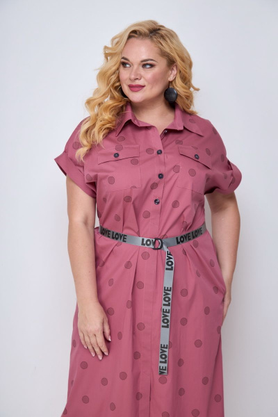 Платье Michel chic 993 розовый - фото 2