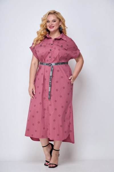 Платье Michel chic 993 розовый - фото 4