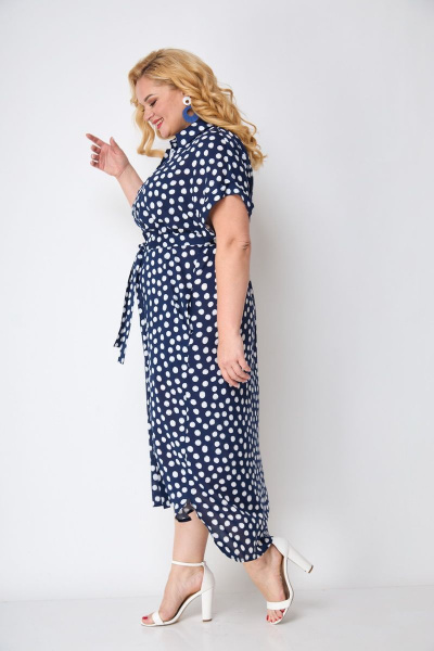 Платье Michel chic 993 сине-белый - фото 7