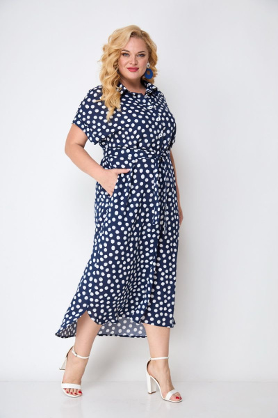 Платье Michel chic 993 сине-белый - фото 6