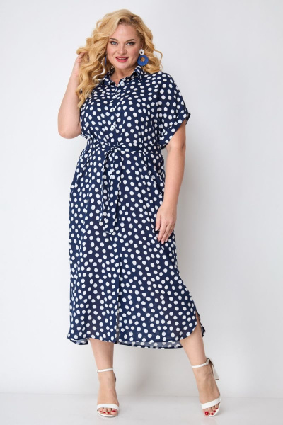 Платье Michel chic 993 сине-белый - фото 2