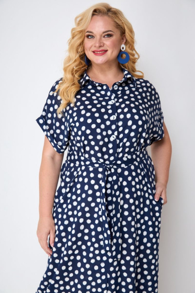 Платье Michel chic 993 сине-белый - фото 3