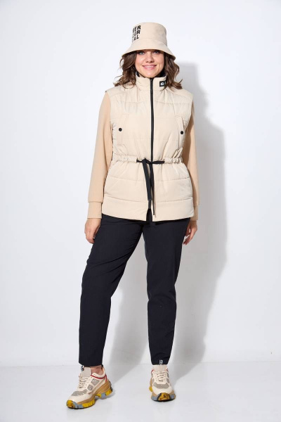 Блуза, брюки, жилет Runella 1487 беж - фото 9