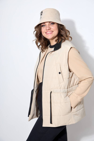 Блуза, брюки, жилет Runella 1487 беж - фото 2