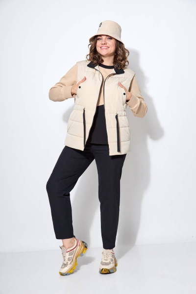 Блуза, брюки, жилет Runella 1487 беж - фото 8