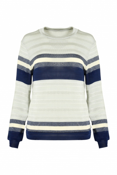 Блуза Elema 2К-11883-2-170 полоска_серый/синий - фото 1