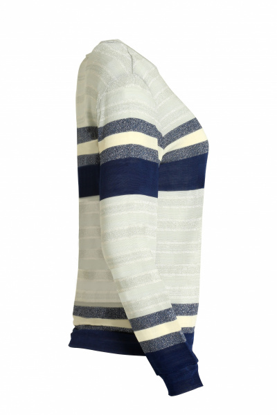 Блуза Elema 2К-11883-2-170 полоска_серый/синий - фото 2