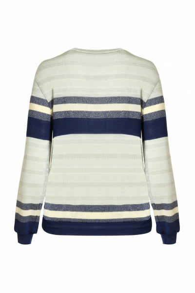 Блуза Elema 2К-11883-2-170 полоска_серый/синий - фото 3