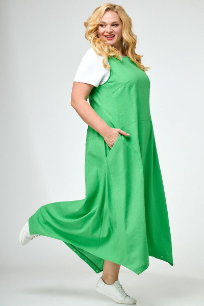 Ленточный сарафан-трансформер в стиле бохо с карманами Angelina & Сompany 741 - фото 4