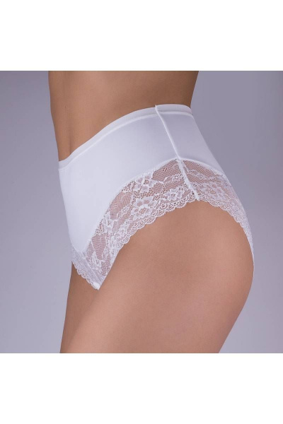 Трусы-слипы из кружева и эластичного полотна Verally 1165-1 белый - фото 3