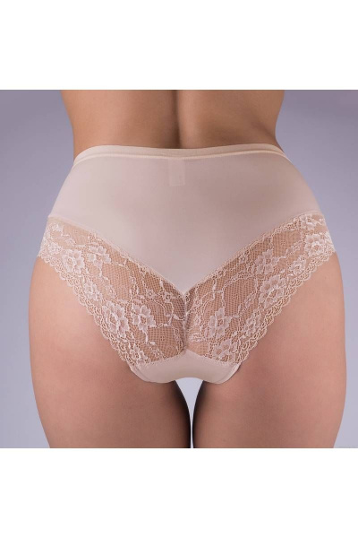 Трусы-слип из эластичного кружевного полотна Verally 1166-1 серебристый пион - фото 2