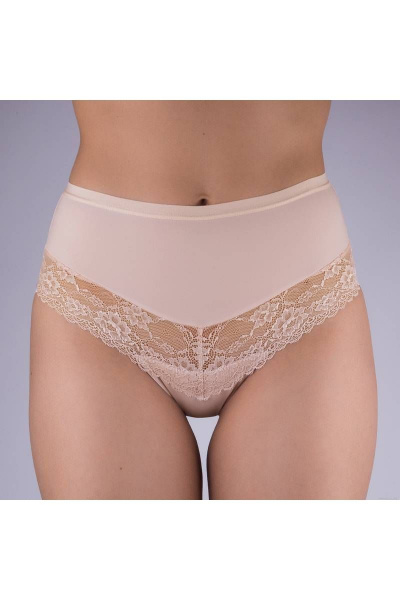 Трусы-слип из эластичного кружевного полотна Verally 1166-1 серебристый пион - фото 1