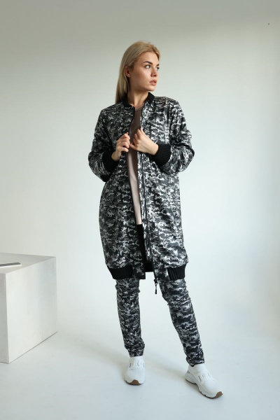 Модные скинни брюки с высокой посадкой и зауженной лодыжкой Ambera 189 камуфляж - фото 3