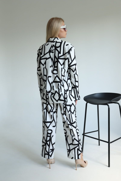 Летние брюки из вискозы с асимметричным низом и карманами Ambera 255.1 зебра - фото 5