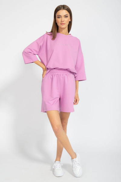 Костюм оверсайз шорты и джемпер из трикотажа для лета Kivviwear 40904091.05 - фото 10
