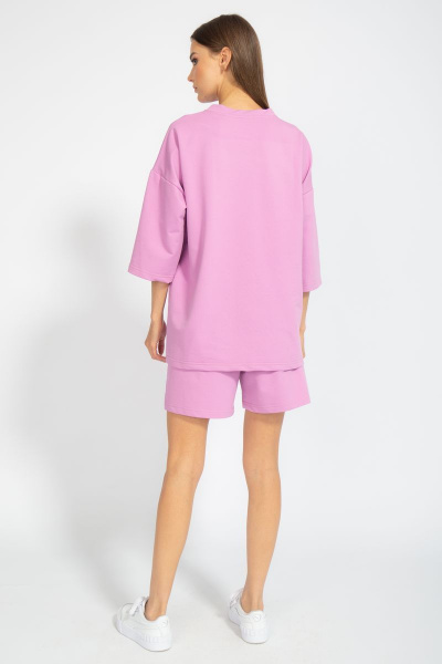 Костюм оверсайз шорты и джемпер из трикотажа для лета Kivviwear 40904091.05 - фото 9