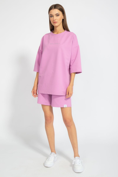 Костюм оверсайз шорты и джемпер из трикотажа для лета Kivviwear 40904091.05 - фото 4