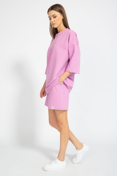 Костюм оверсайз шорты и джемпер из трикотажа для лета Kivviwear 40904091.05 - фото 3