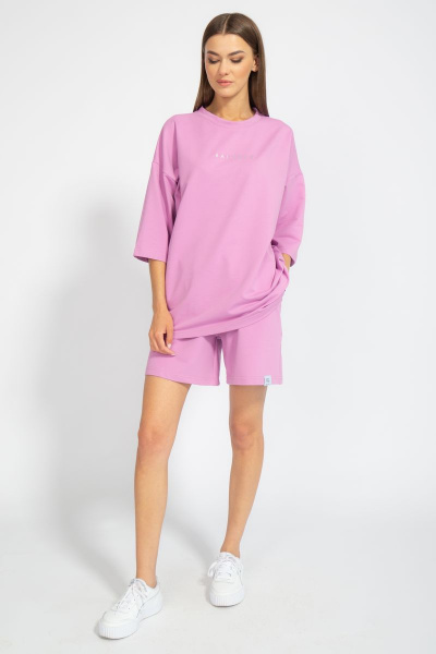 Костюм оверсайз шорты и джемпер из трикотажа для лета Kivviwear 40904091.05 - фото 2