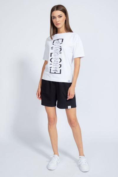 Футболка свободного кроя с цифровым принтом для лета Kivviwear 4026.60 - фото 7