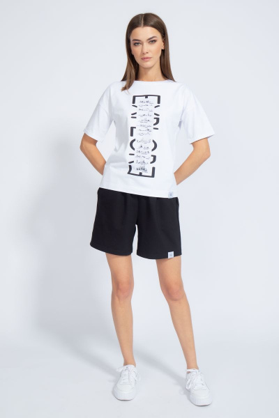 Футболка свободного кроя с цифровым принтом для лета Kivviwear 4026.60 - фото 4