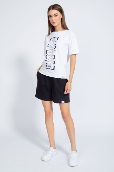 Футболка свободного кроя с цифровым принтом для лета Kivviwear 4026.60 - фото 3