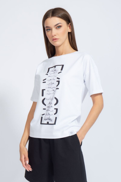 Футболка свободного кроя с цифровым принтом для лета Kivviwear 4026.60 - фото 1