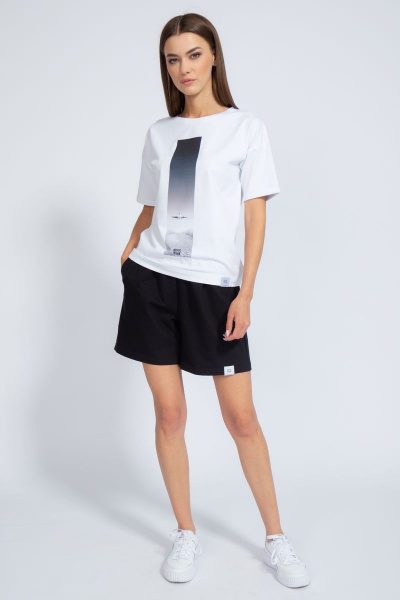 Футболка свободного кроя с цифровым принтом для лета Kivviwear 4026.61 - фото 4