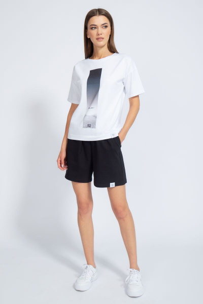 Футболка свободного кроя с цифровым принтом для лета Kivviwear 4026.61 - фото 3