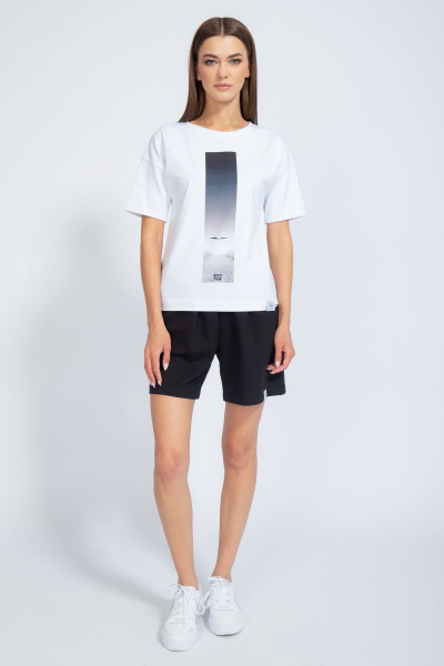 Футболка свободного кроя с цифровым принтом для лета Kivviwear 4026.61 - фото 2