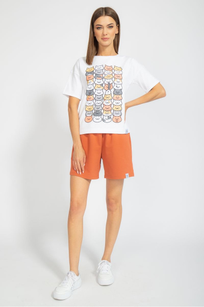 Футболка свободного кроя с цифровым принтом для лета Kivviwear 4026.64 - фото 7