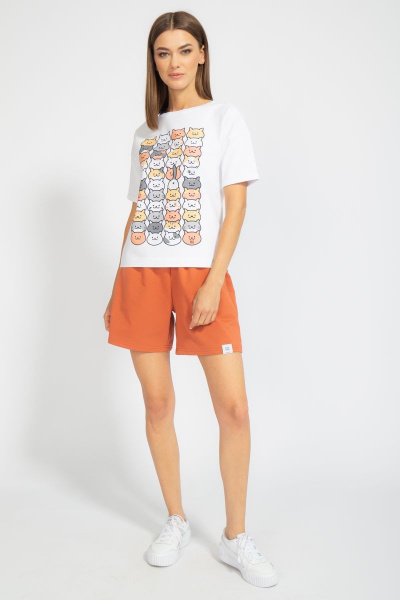 Футболка свободного кроя с цифровым принтом для лета Kivviwear 4026.64 - фото 5