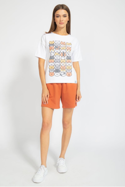 Футболка свободного кроя с цифровым принтом для лета Kivviwear 4026.64 - фото 3