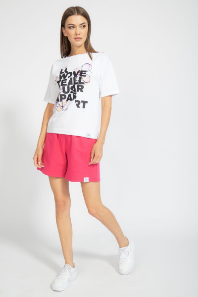 Футболка свободного кроя с цифровым принтом для лета Kivviwear 4026.65 - фото 4