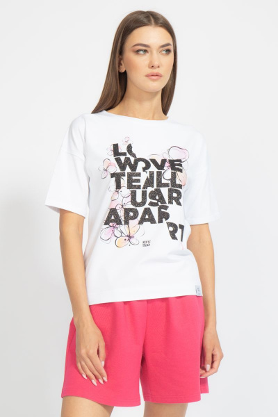 Футболка свободного кроя с цифровым принтом для лета Kivviwear 4026.65 - фото 2